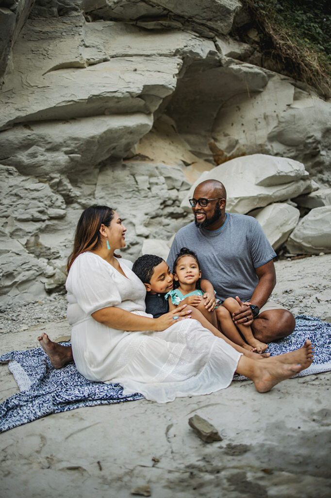Biracial family at a family session in Plano Texas with Anna Roorda Photography