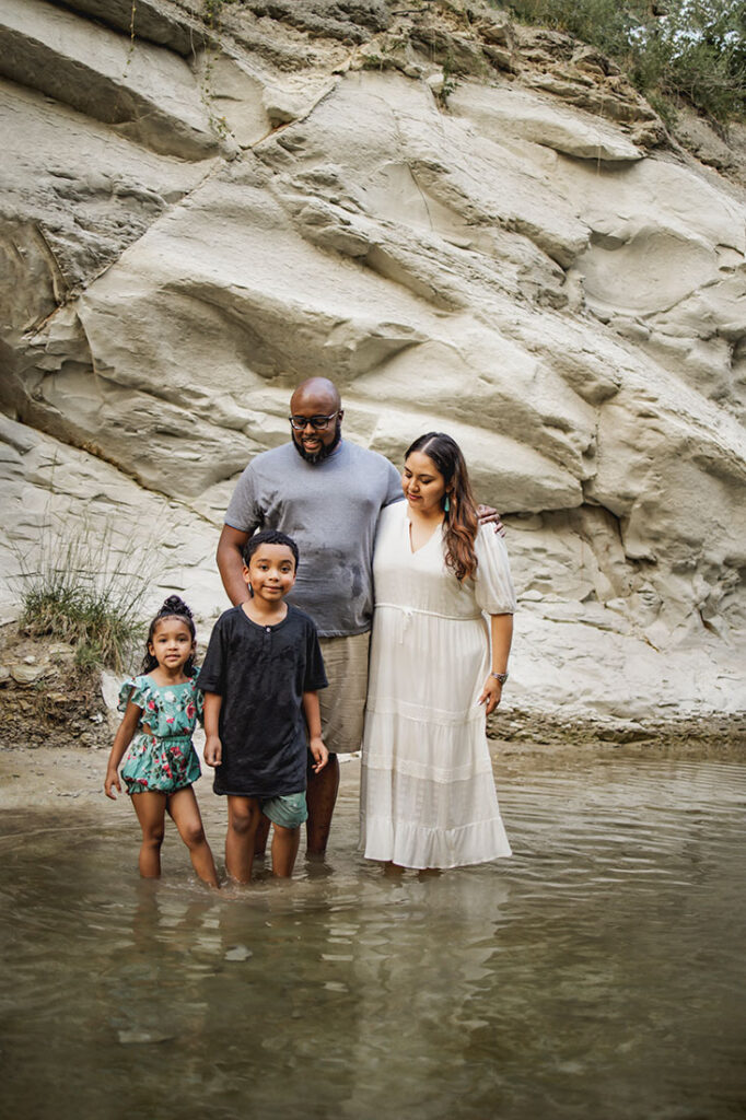 Biracial family at a family session in Plano Texas with Anna Roorda Photography
