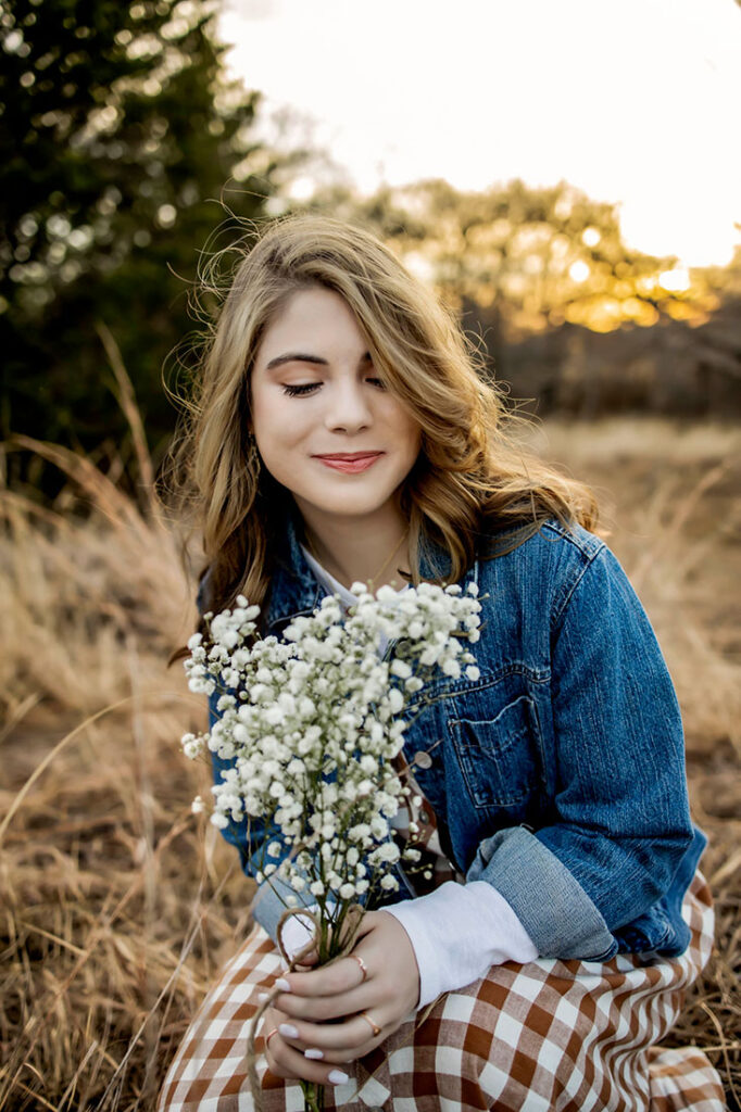 Coram Deo Senior poses for her pictures in flower mound, TX.