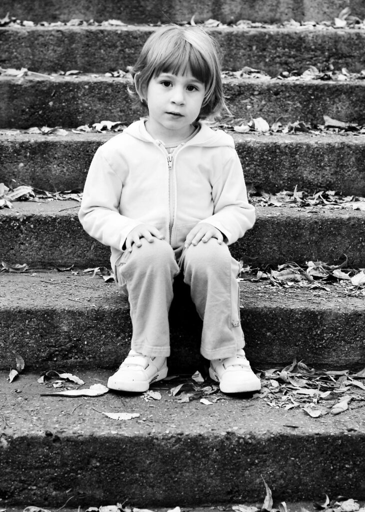 Jenna on the steps at the Ft. Worth Zoo.