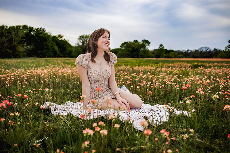 spring wildflowers in texas mini session