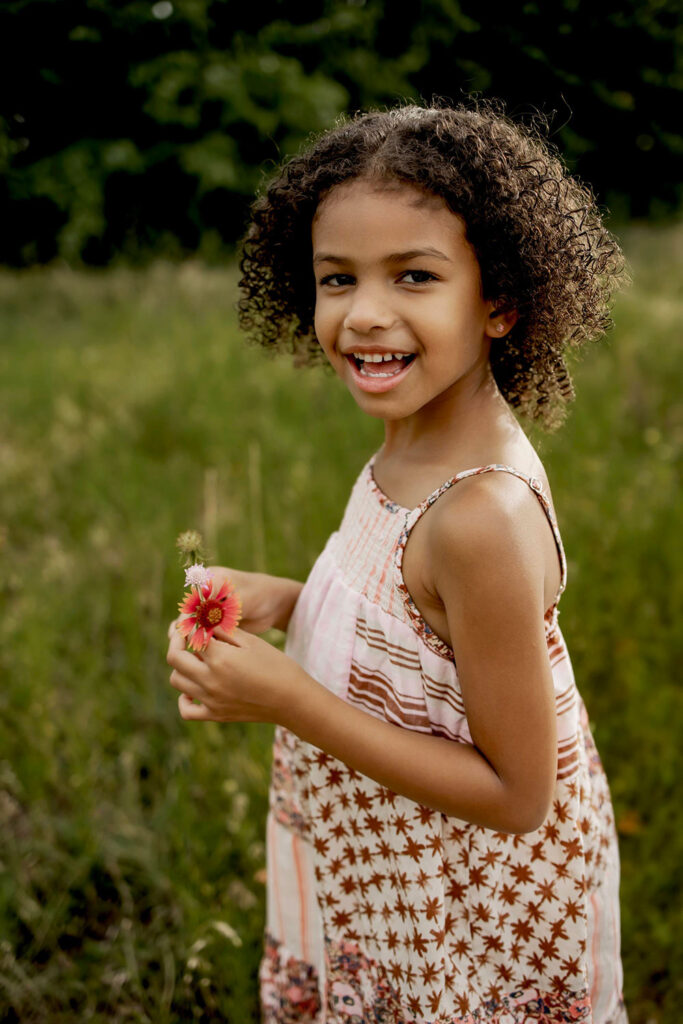 a young girl from Carrollton texas at a photo session